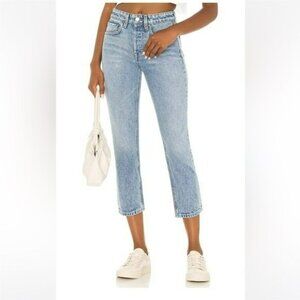 GRLFRND Karolina High Rise Straight Crop Jeans Buttonfly